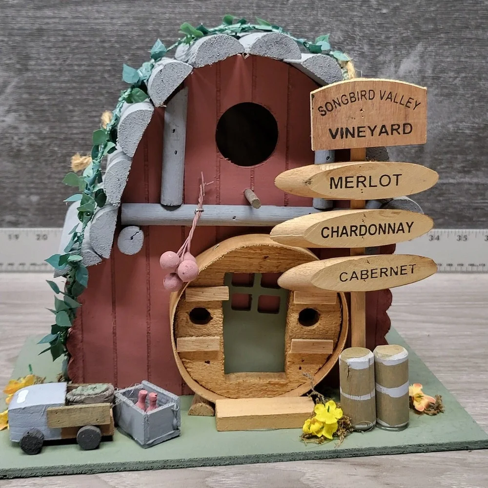 Vineyard Vintage Winery Birdhouse‎ 10.75x6.75x8.5